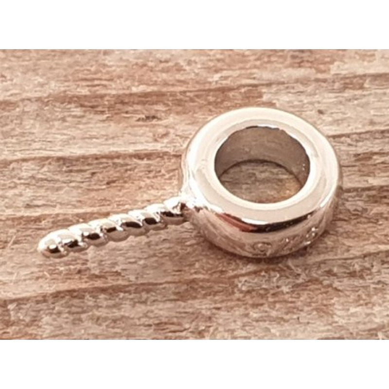 Anhängeröse, Anhängerauge, 925 Silber rhodiniert