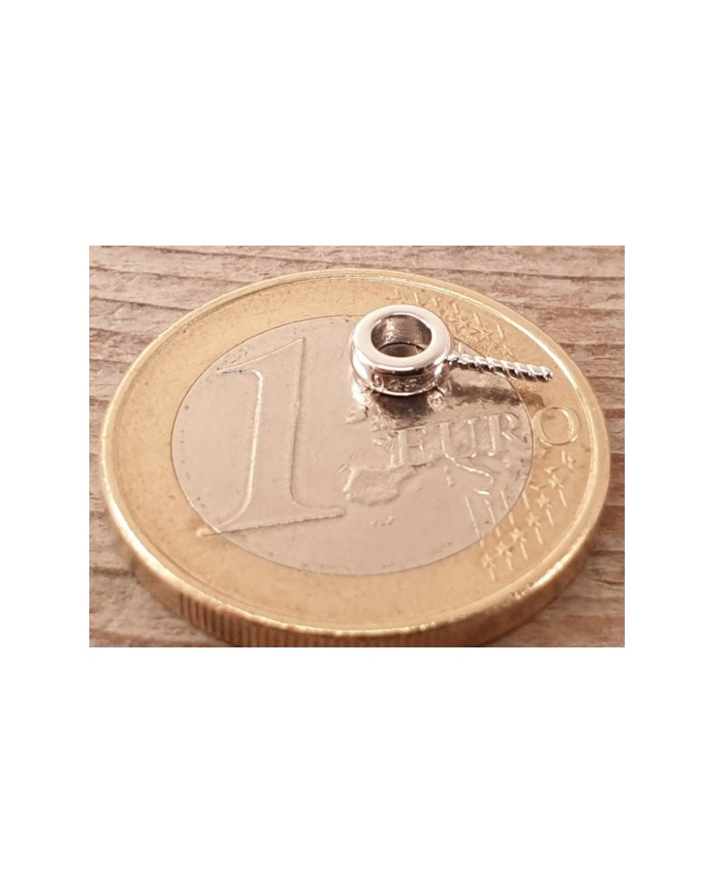 Anhängeröse, Anhängerauge, 925 Silber rhodiniert