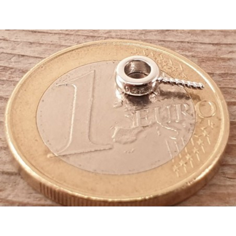 Anhängeröse, Anhängerauge, 925 Silber rhodiniert