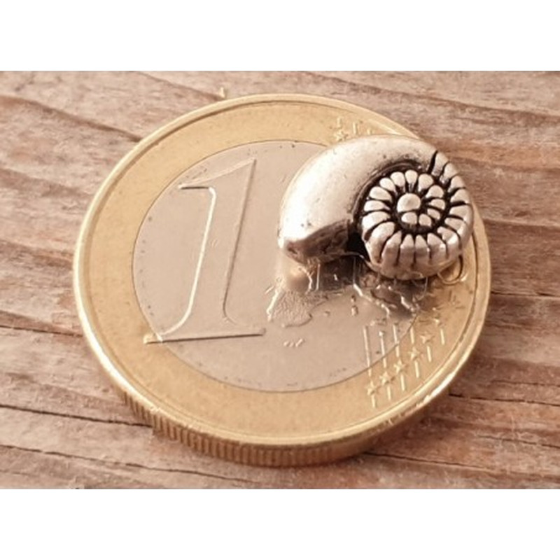 Zwischenteil Schnecke 8x11x4mm, Metall Antik