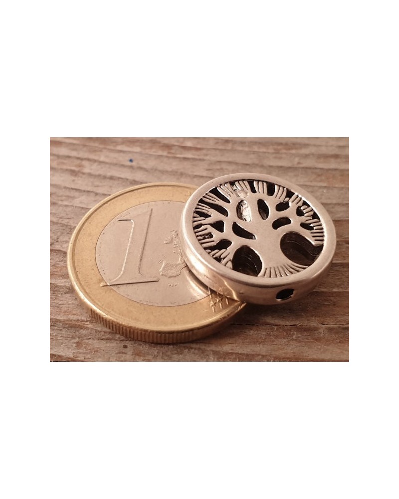 Zwischenteil Lebensbaum 18mm, Metall silberfarben