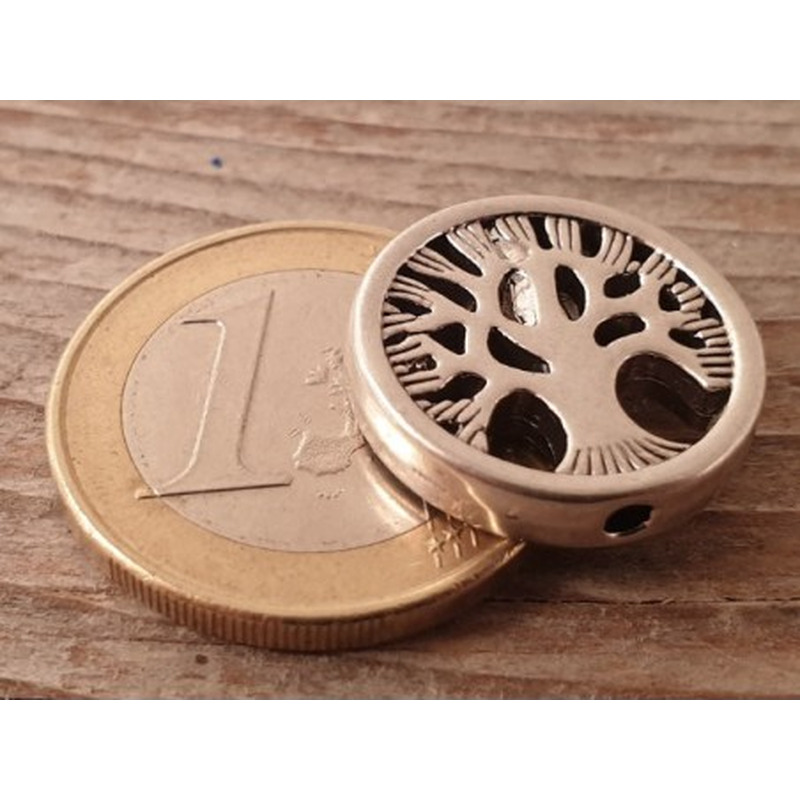 Zwischenteil Lebensbaum 18mm, Metall silberfarben