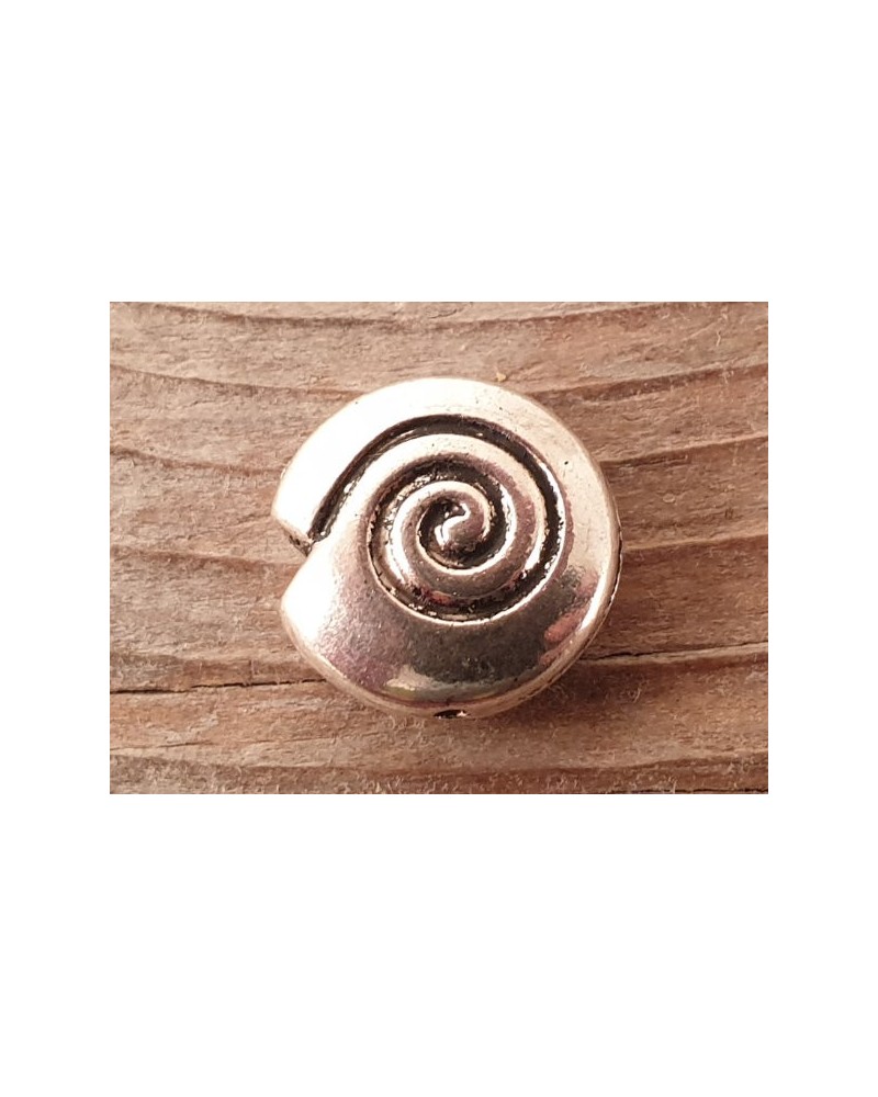 Zwischenteil Schnecke 15x6mm, Metall Antik