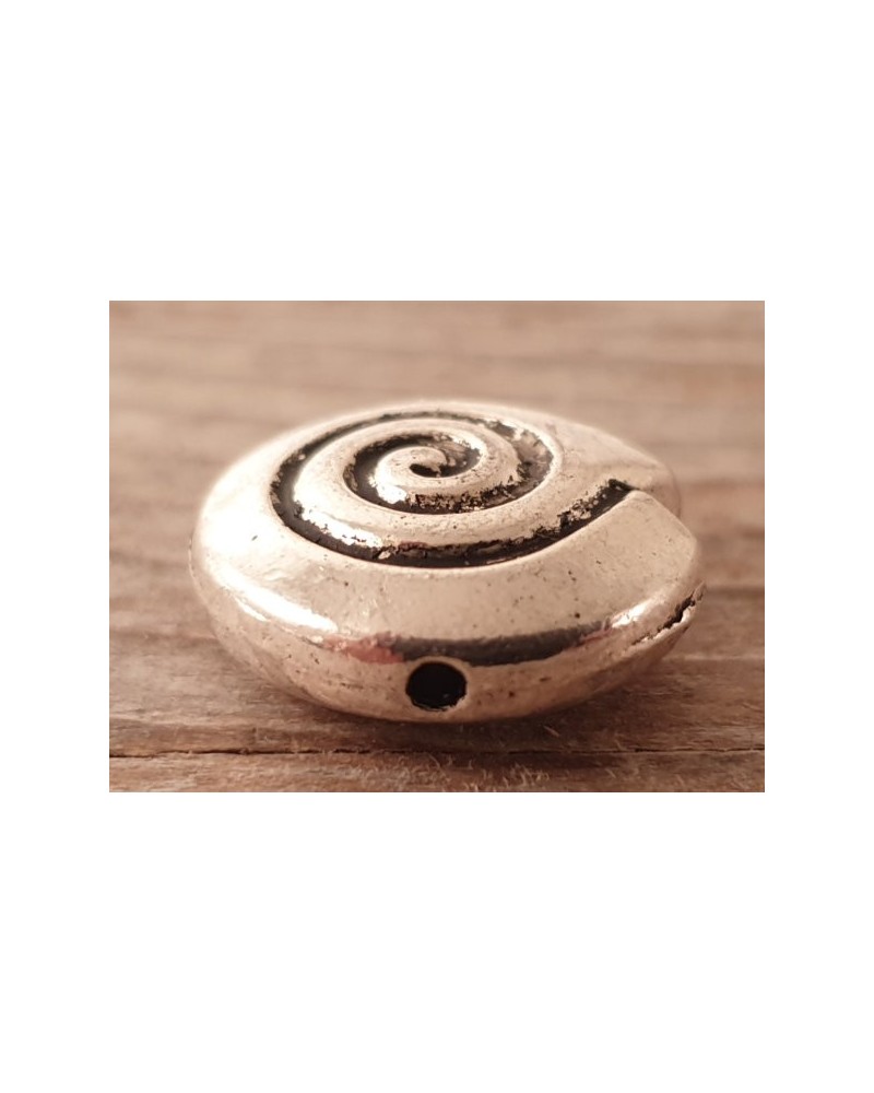 Zwischenteil Schnecke 15x6mm, Metall Antik