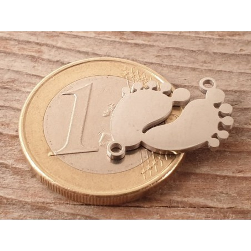 Zwischenteil-Link, Füße 19mm, Edelstahl