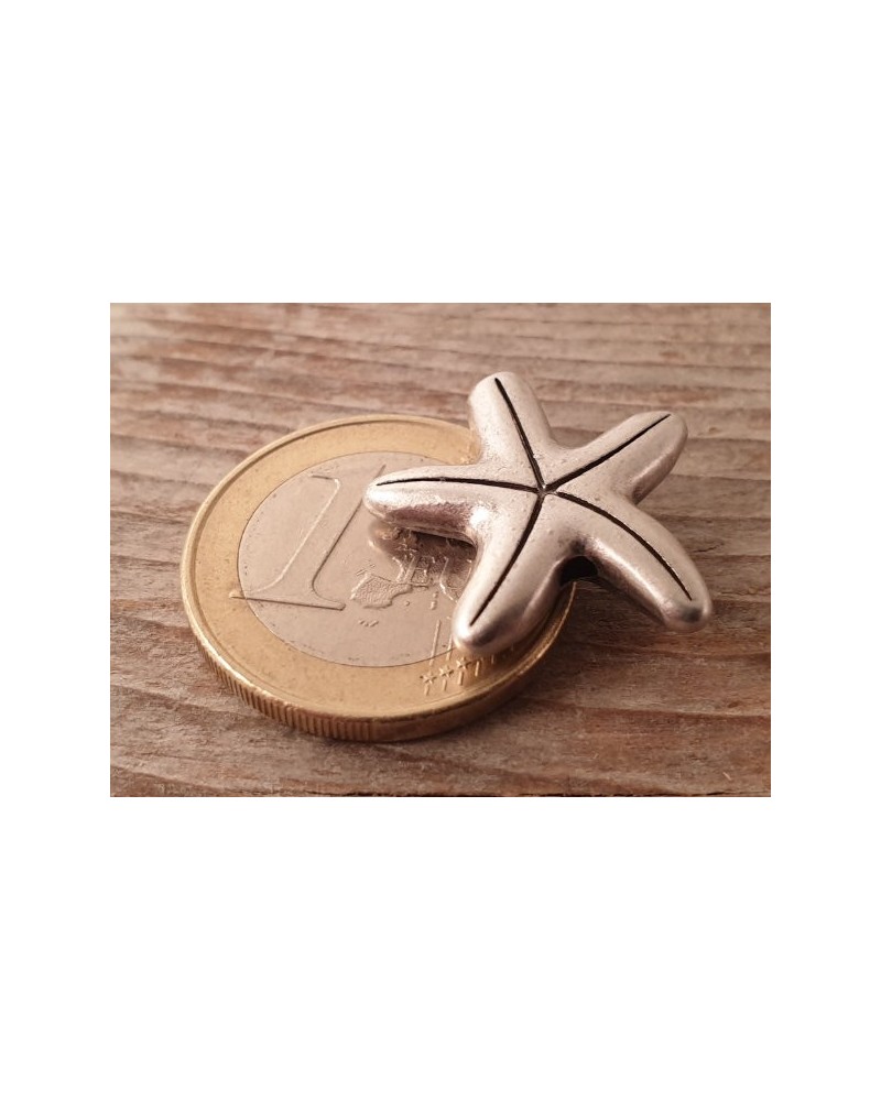 Zwischenteil Seestern 20x20x4mm, Metall Antik