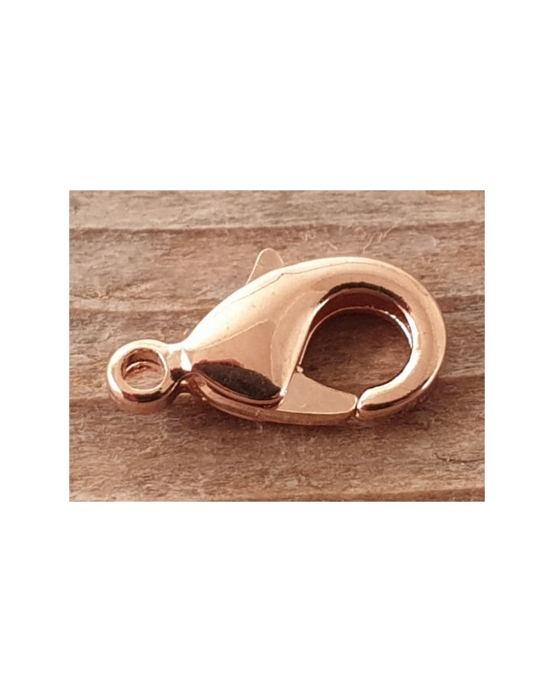 Karabiner 12mm Messing Rosegold vergoldet