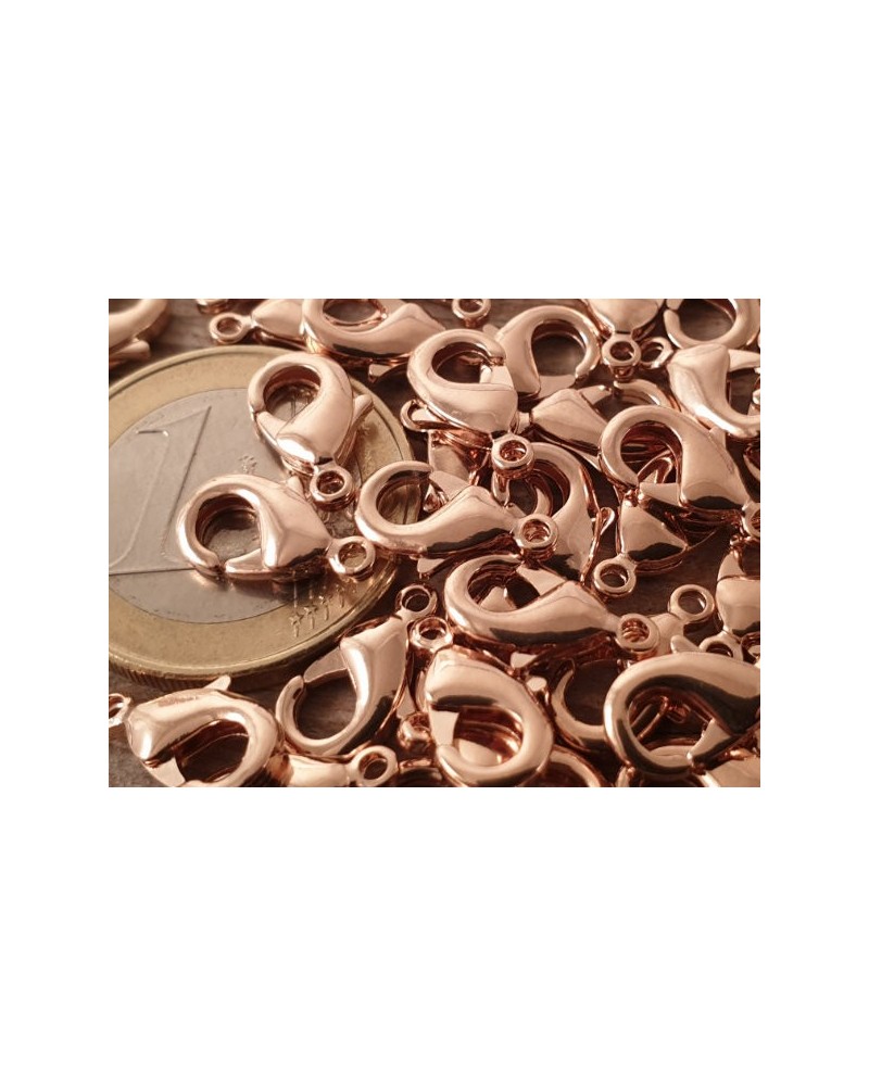 Karabiner 12mm Messing Rosegold vergoldet