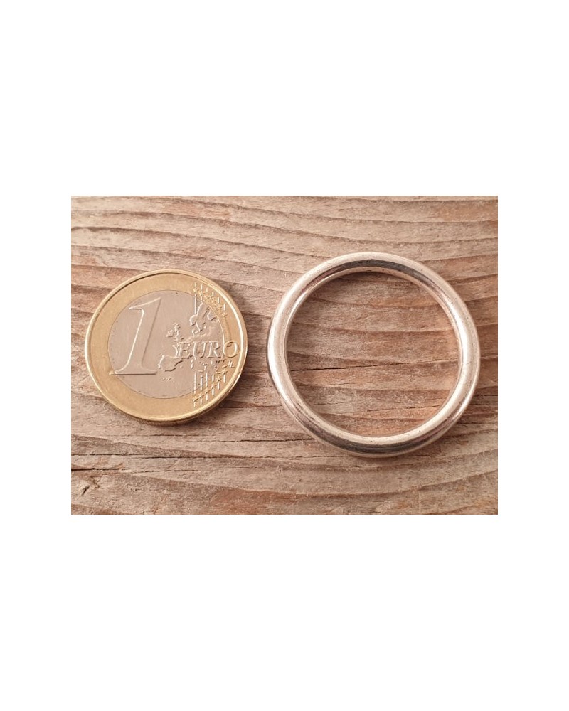 Zwischenteil Ring 30x3mm, Metall rhodiumfarben