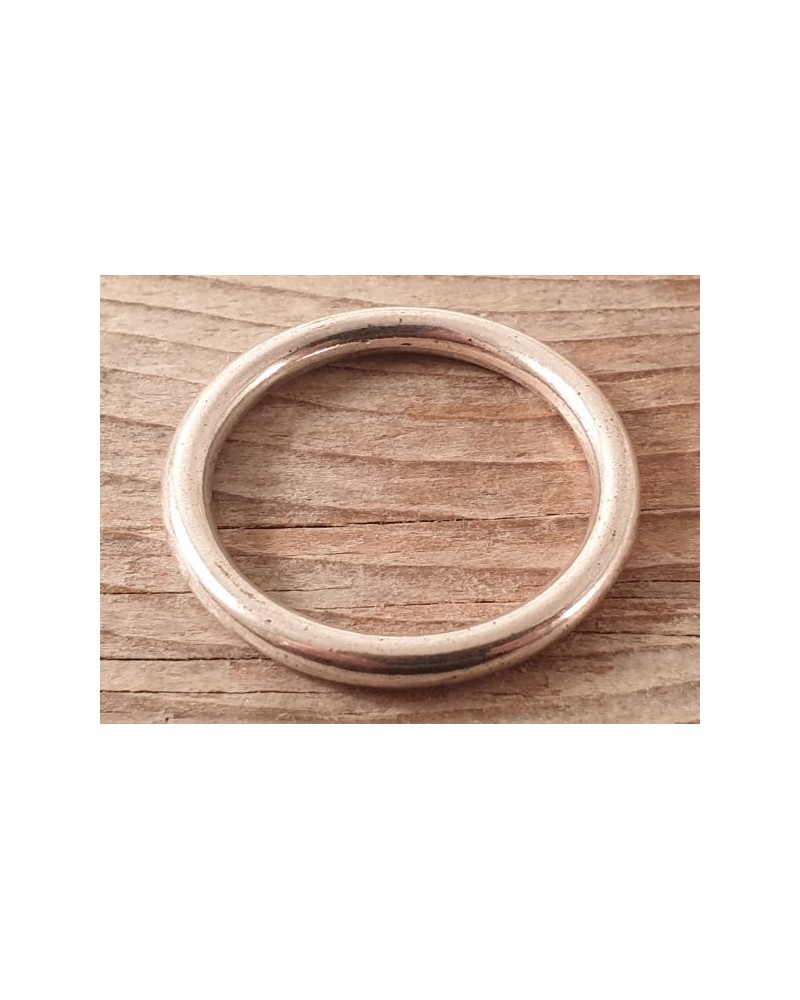 Zwischenteil Ring 30x3mm, Metall rhodiumfarben
