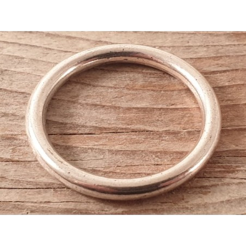 Zwischenteil Ring 30x3mm, Metall rhodiumfarben