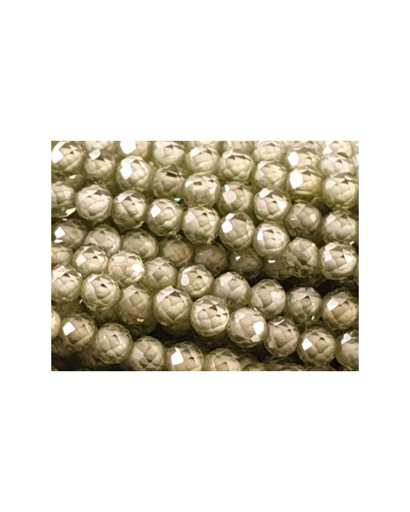 Zirkonkette-stark funkelnd-facettiert 2mm