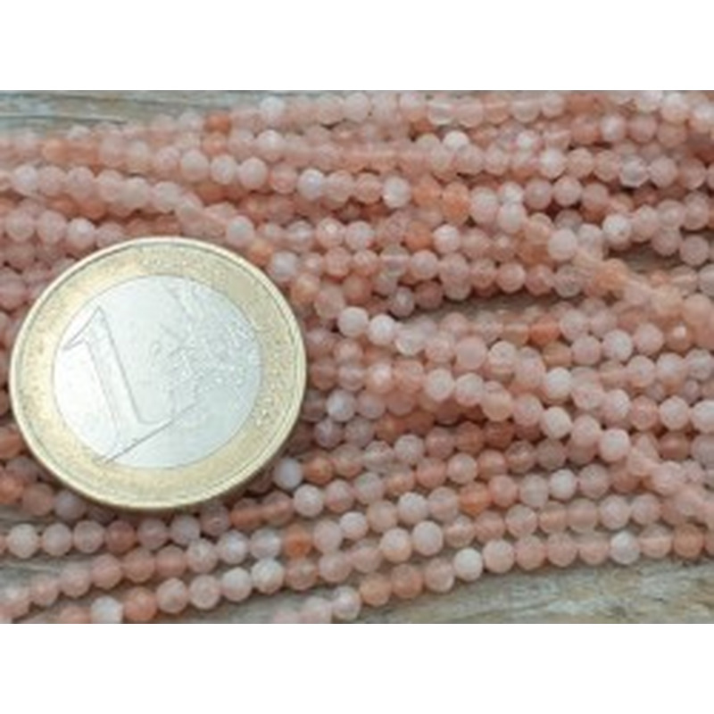 Mondsteintkette orange facettiert 2mm 2