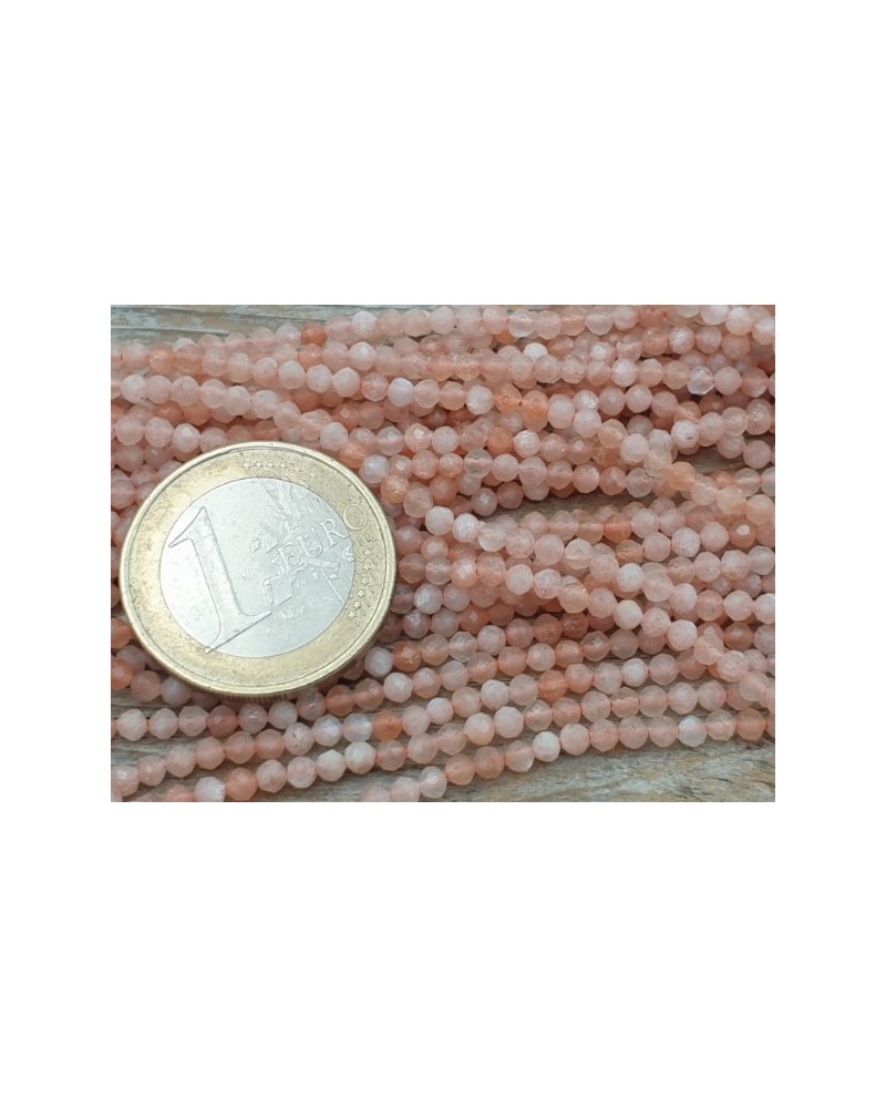 Mondsteintkette orange facettiert 2mm