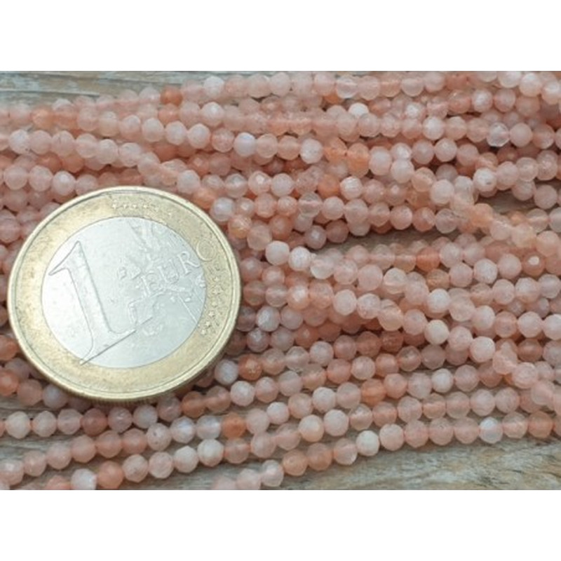 Mondsteintkette orange facettiert 2mm