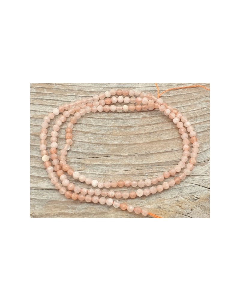Mondsteintkette orange facettiert 2mm