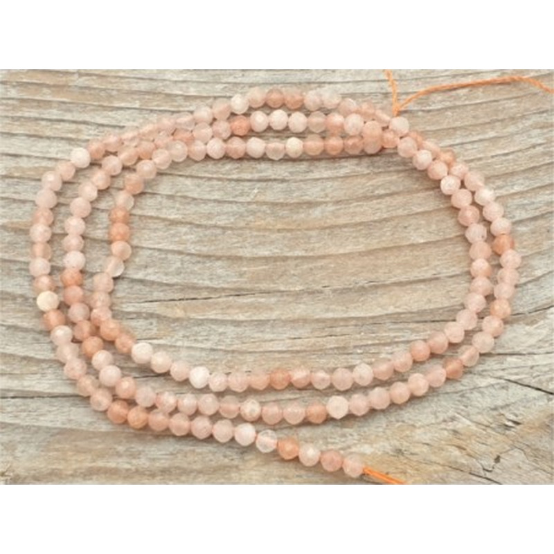 Mondsteintkette orange facettiert 2mm