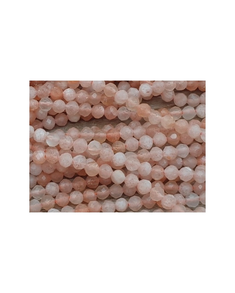 Mondsteintkette orange facettiert 2mm