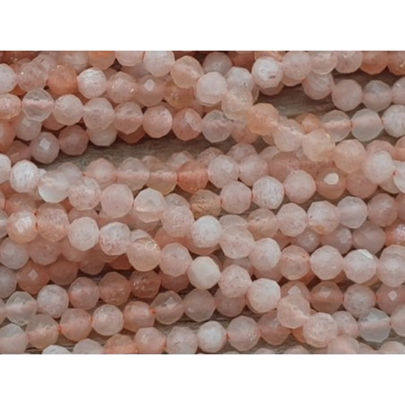 Mondsteintkette orange facettiert 2mm