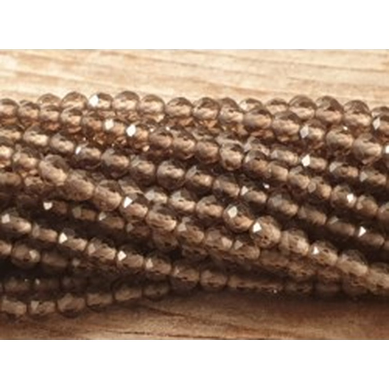 Rauchquarzkette facettiert 2mm