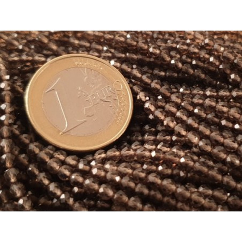 Rauchquarzkette facettiert 3mm