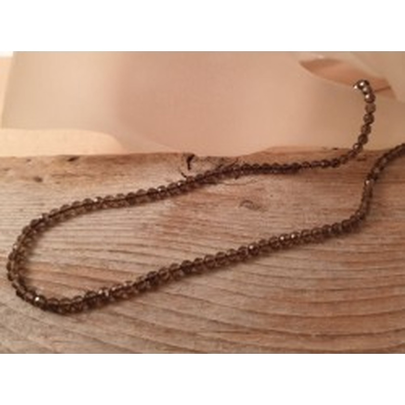 Rauchquarzkette facettiert 3mm 2