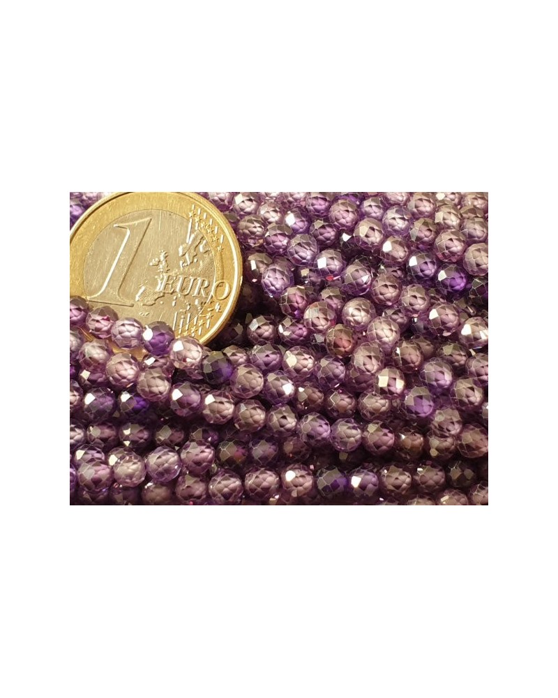 Zirkonkette-stark funkelnd-facettiert 4mm