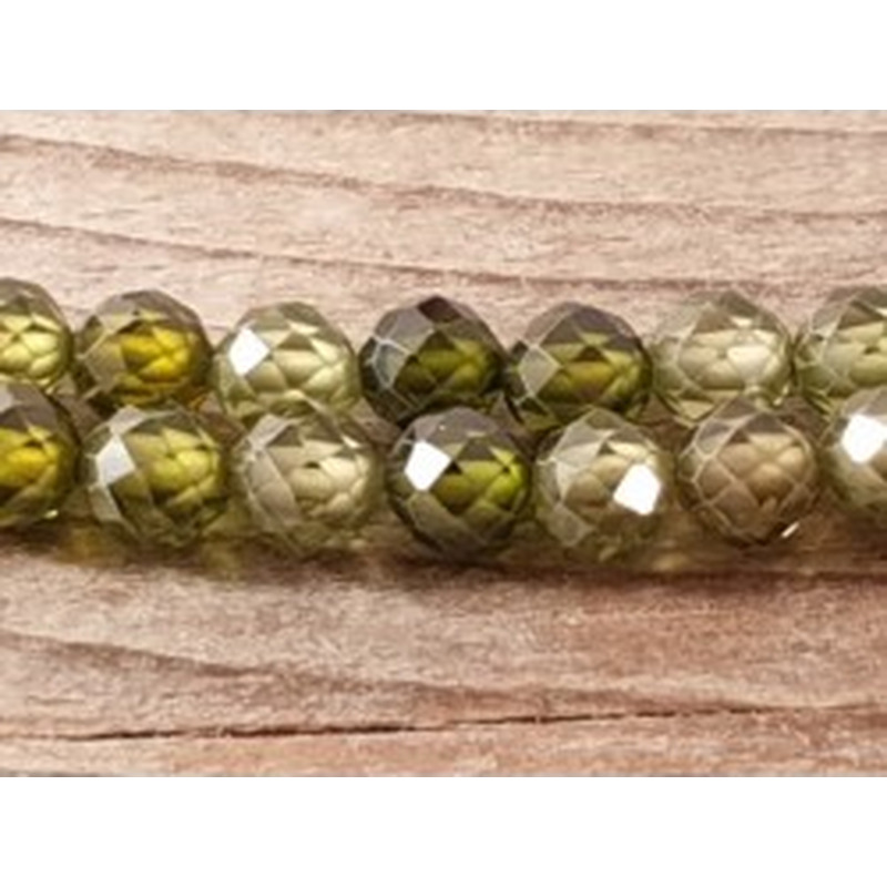 Zirkonkette-stark funkelnd-facettiert 4mm