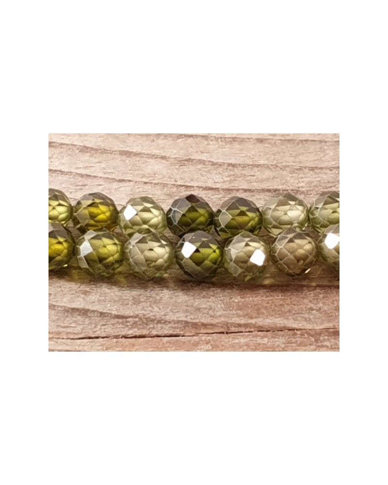 Zirkonkette-stark funkelnd-facettiert 4mm