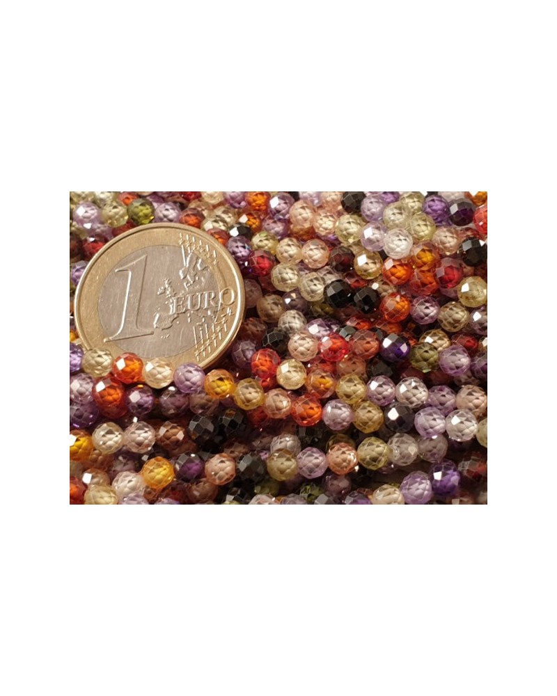Zirkonkette-stark funkelnd-facettiert 4mm