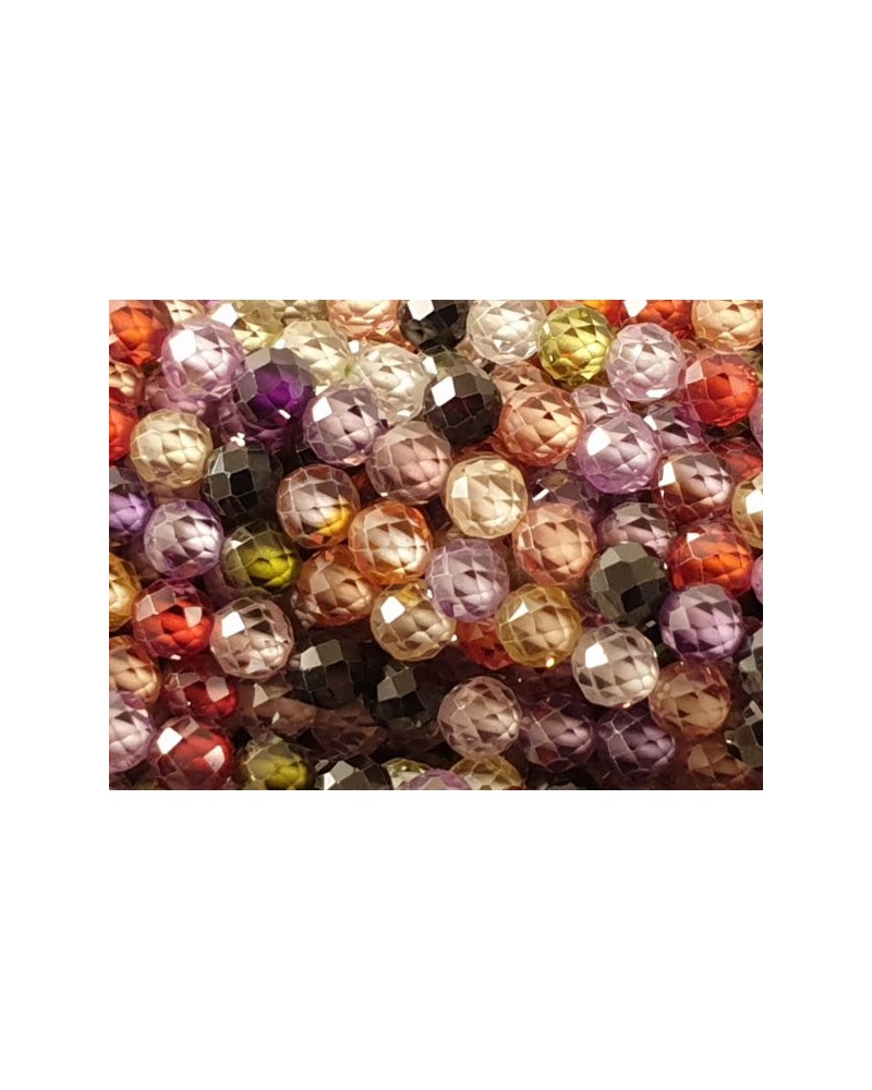 Zirkonkette-stark funkelnd-facettiert 4mm