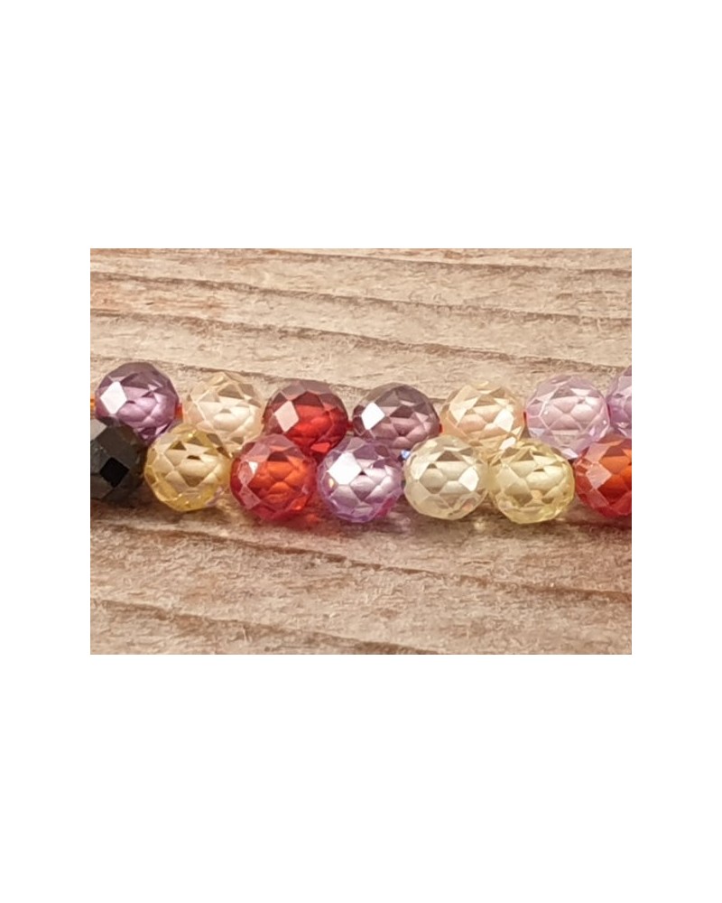 Zirkonkette-stark funkelnd-facettiert 4mm