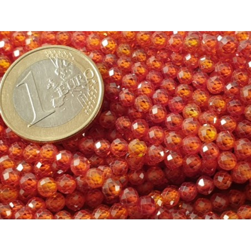 Zirkonkette-stark funkelnd-facettiert 4mm