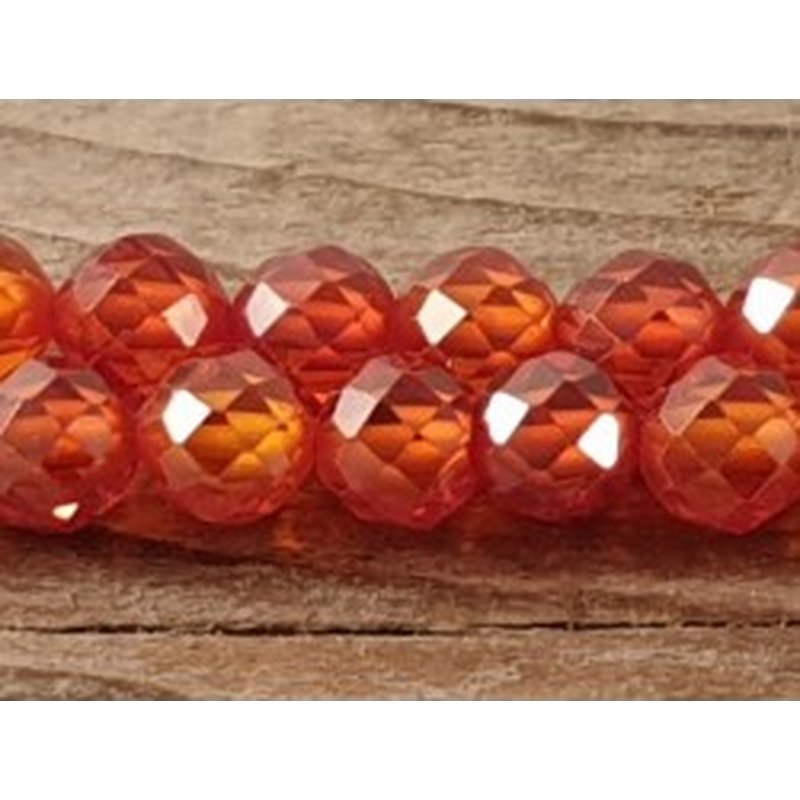 Zirkonkette-stark funkelnd-facettiert 4mm