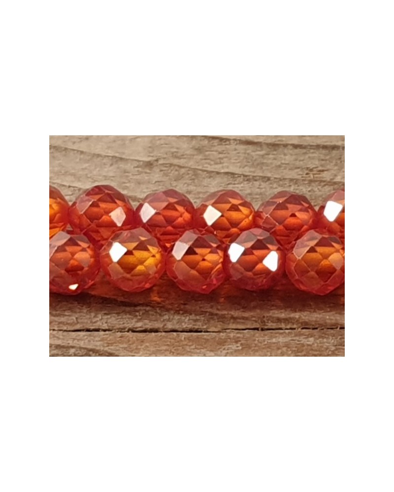 Zirkonkette-stark funkelnd-facettiert 4mm