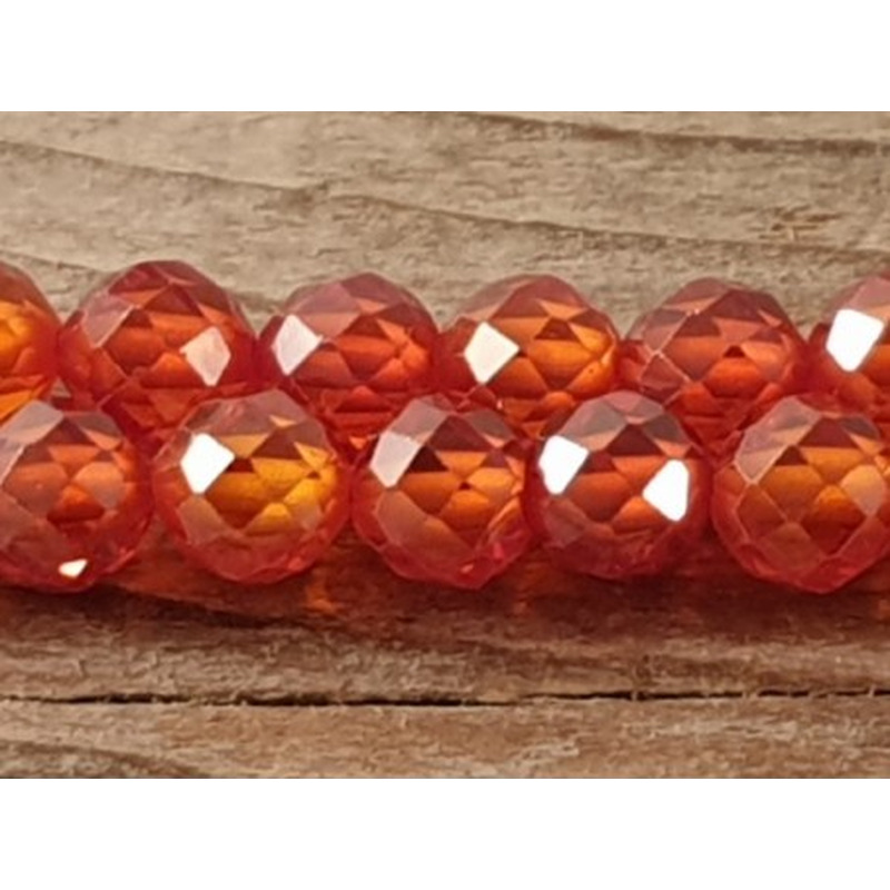 Zirkonkette-stark funkelnd-facettiert 4mm