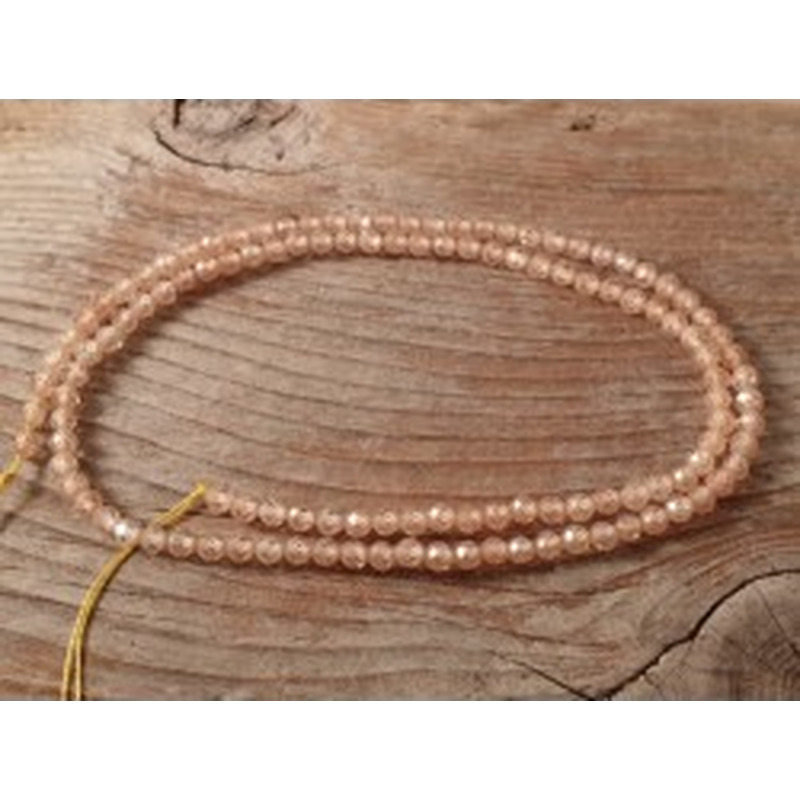 Zirkoniakette-stark funkelnd-facettiert 3mm 2