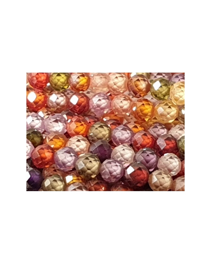 Zirkonkette-stark funkelnd-facettiert 3mm