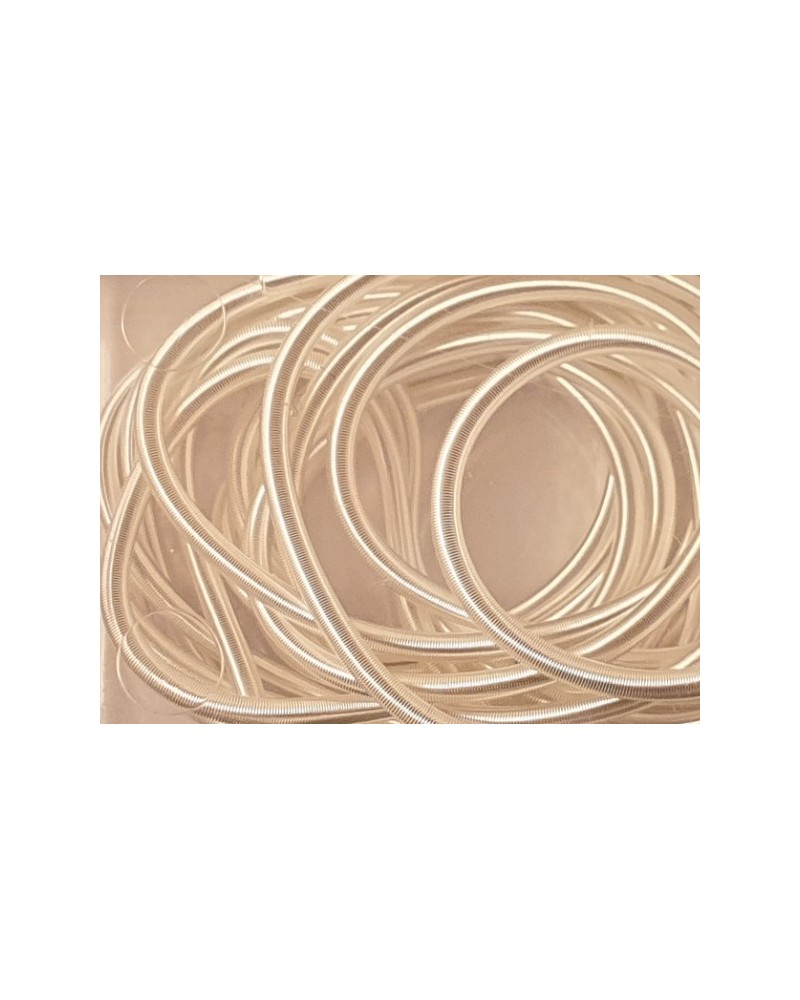 Perlspiraldraht 0,78/0,6 versilbert 1m