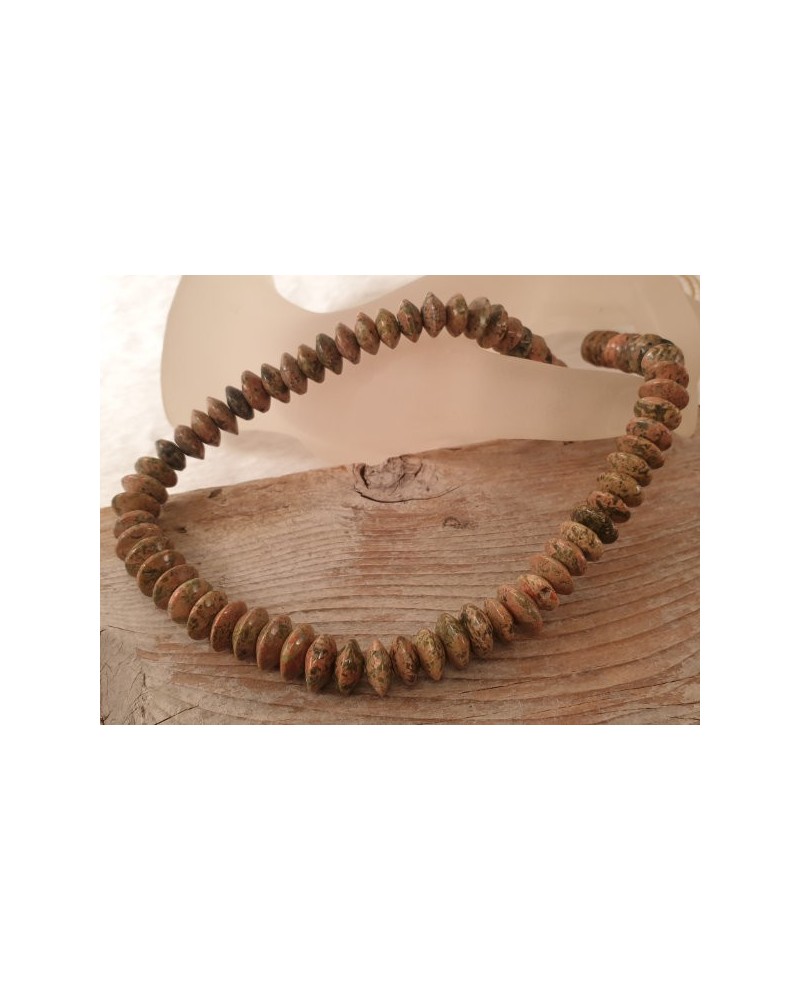 Unakitkette (Epidot) 10x5mm