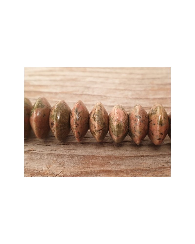 Unakitkette (Epidot) 10x5mm