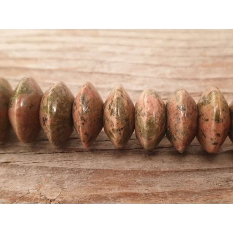 Unakitkette (Epidot) 10x5mm