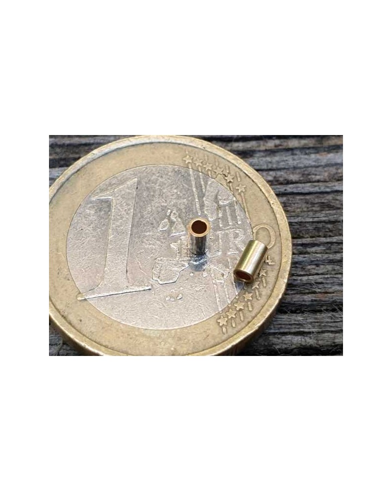 Quetschröhrchen 2x3mm Goldfilled, 2 Stk