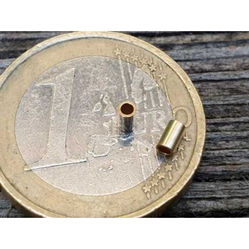 Quetschröhrchen 2x3mm Goldfilled, 2 Stk