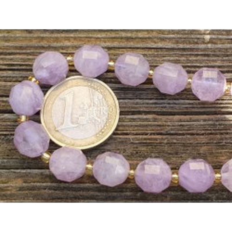 Lavendelamethystkette (Lavendelquarz) facettiert 10mm 2