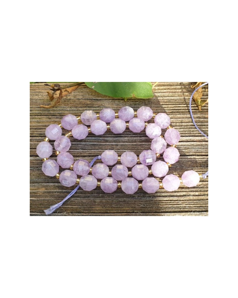 Lavendelamethystkette (Lavendelquarz) facettiert 10mm