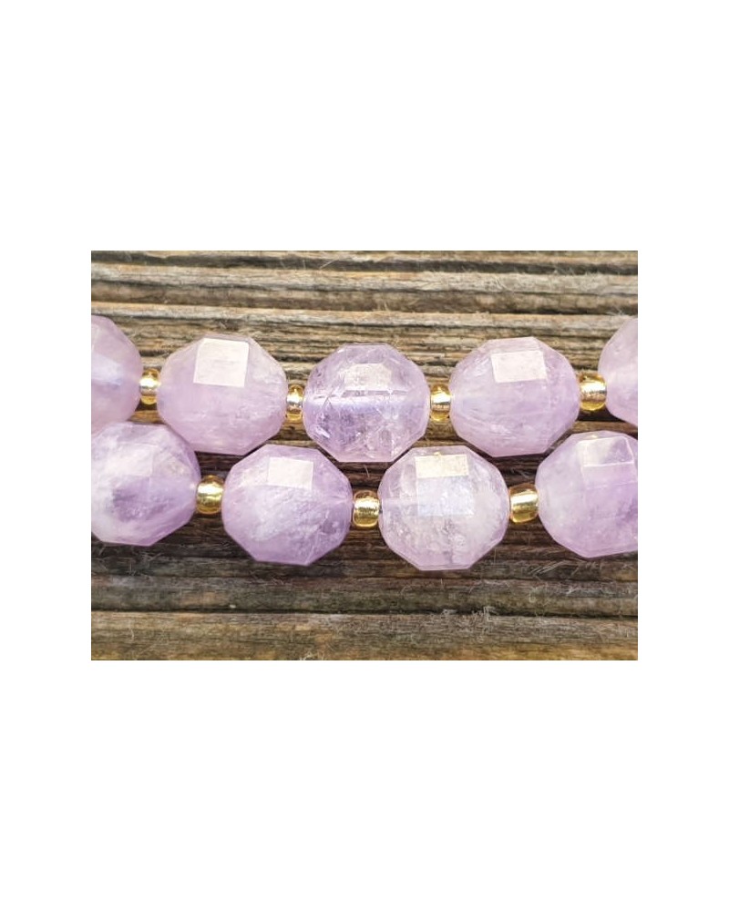 Lavendelamethystkette (Lavendelquarz) facettiert 10mm