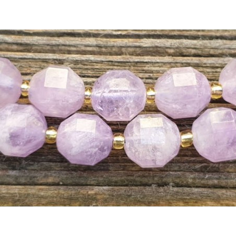 Lavendelamethystkette (Lavendelquarz) facettiert 10mm