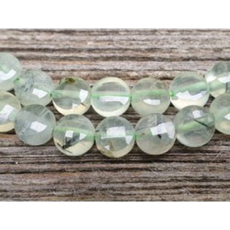 Prehnitkette Scheibchen facettiert 6x3mm