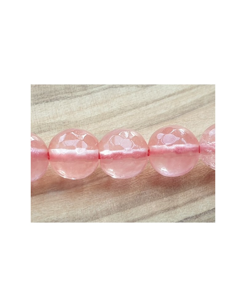 Cherryquarzkette facettiert 8mm